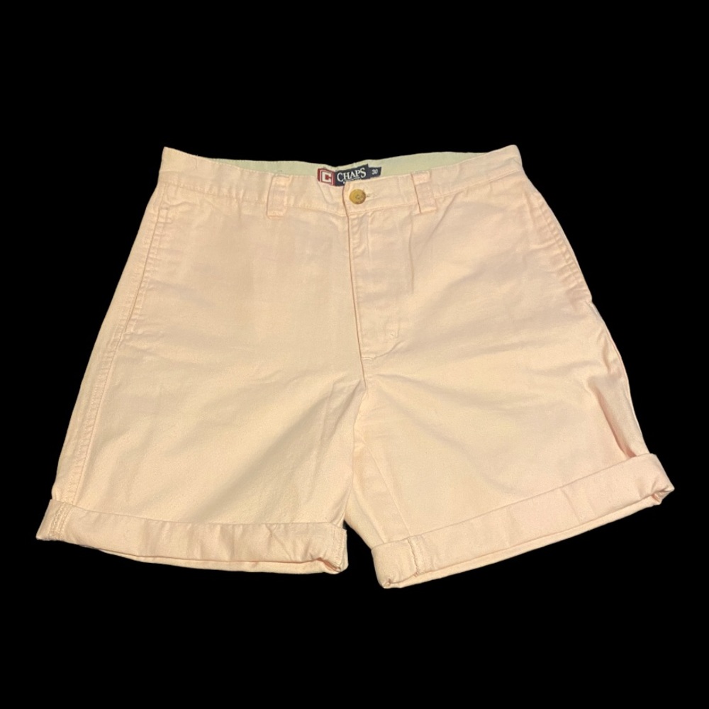 Chaps Mens’ Chino Shorts in Pastel Pink (Size 30)